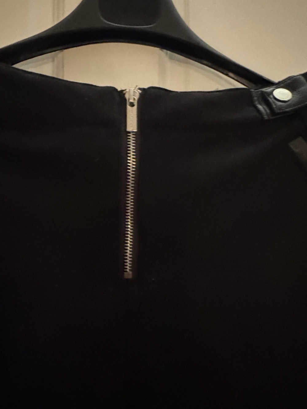 Maniere De Voir Black Moto-Panel Pants with Silver Zippers - Picture 3 of 5